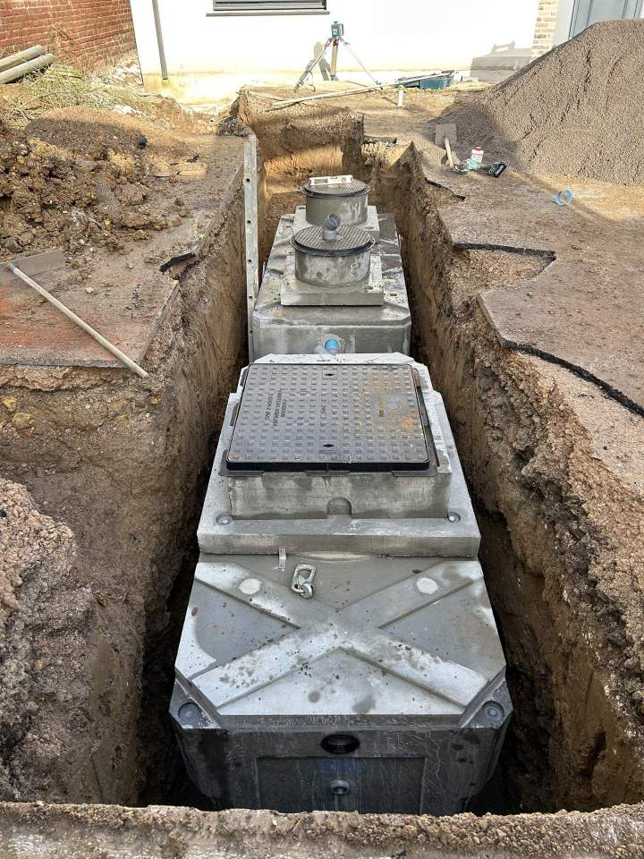 Installation de fosse septique Lottinghen